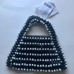 handmade blk&wht mini bag